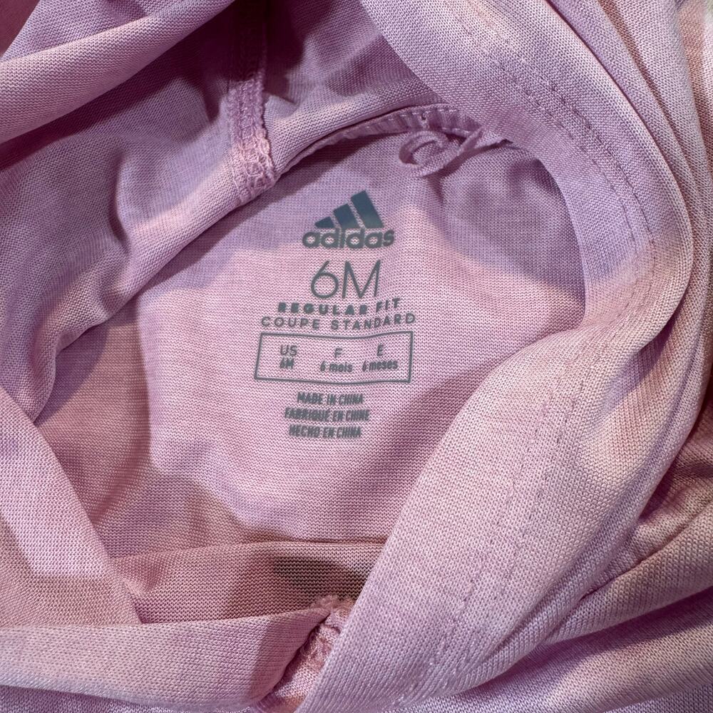 Adidas Baby Girl 6M Pink Pullover Long Sleeve Top - Picture 3 of 5